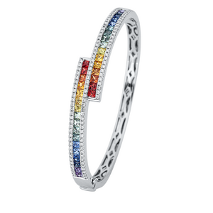 Brogle Selection Rainbow bangle with sapphires