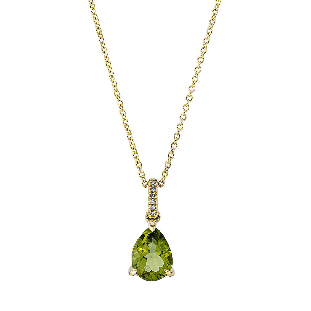 Brogle Classic Kette mit Peridotanhänger Brogle Classic Kette mit Peridotanhänger