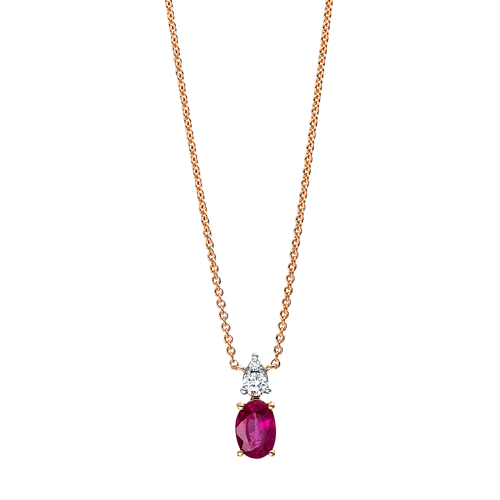 Brogle Classic necklace with ruby pendant