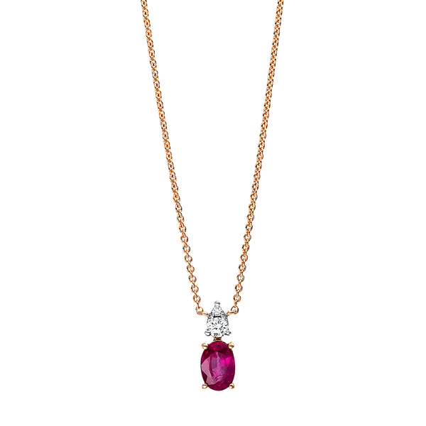 Brogle Classic necklace with ruby pendant