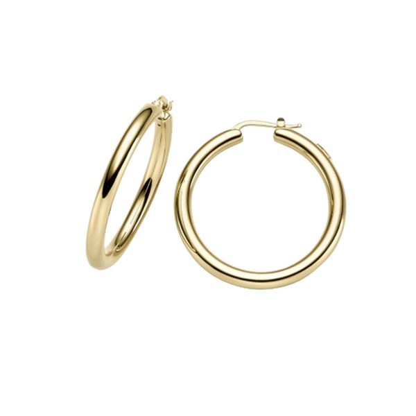 Brogle Selection Essentials hoop earrings 585 4mm