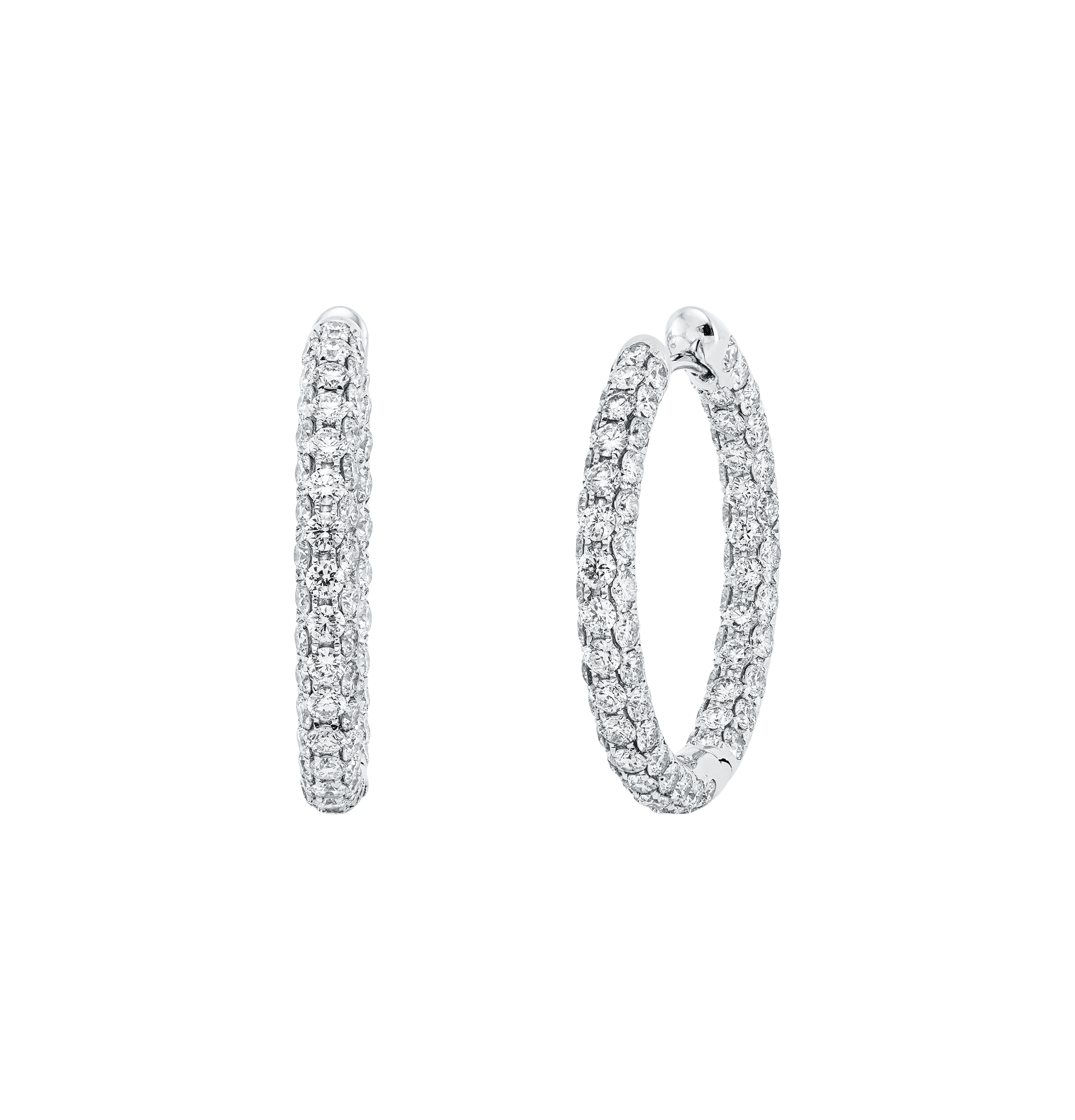 Brogle Selection diamond hoop earrings Brogle Selection diamond hoop earrings