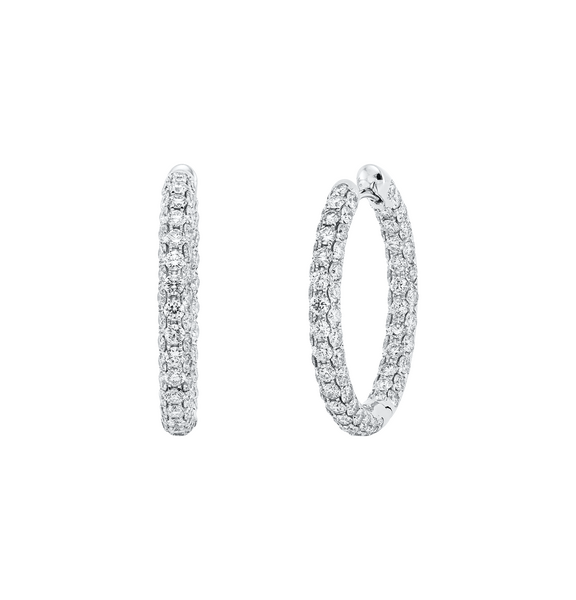 Brogle Selection diamond hoop earrings Brogle Selection diamond hoop earrings