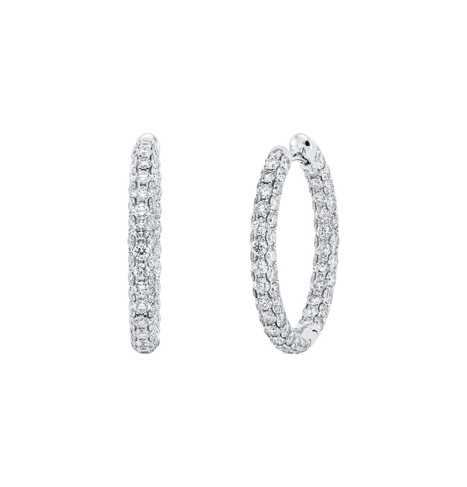 Brogle Selection diamond hoop earrings Brogle Selection diamond hoop earrings