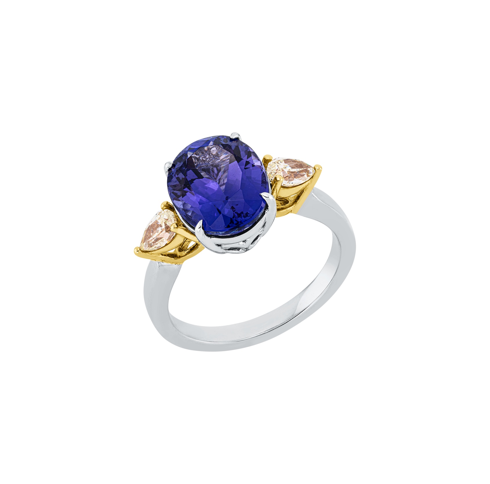 Brogle Selection bicolour tanzanite ring