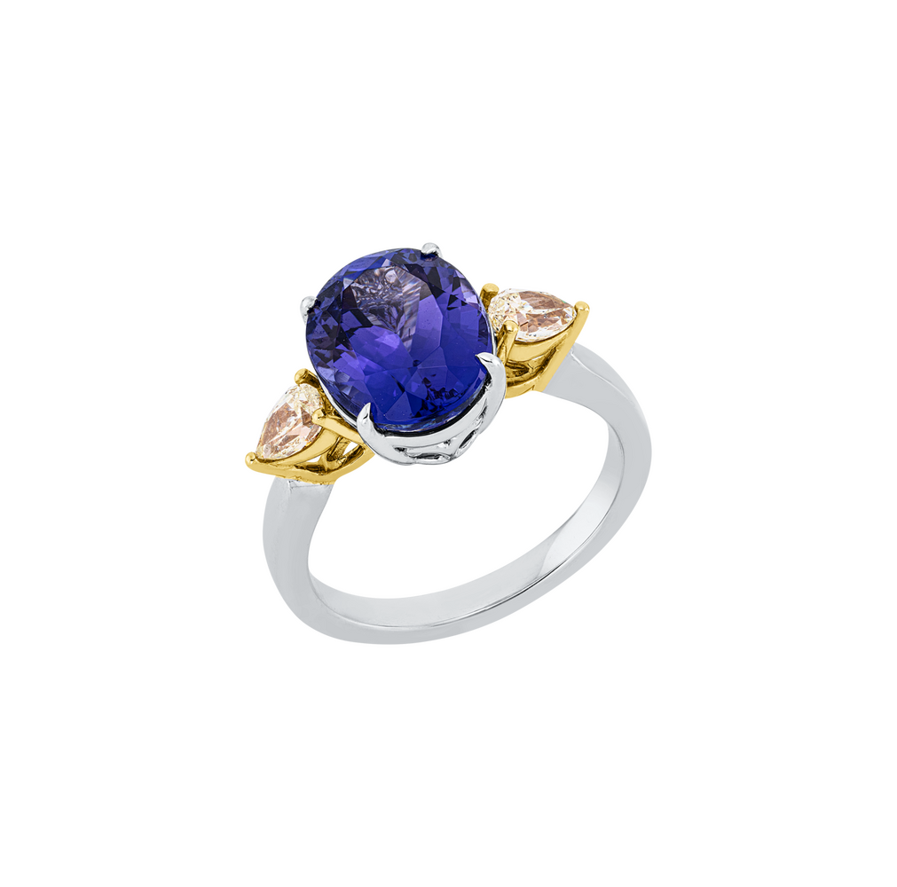 Brogle Selection bicolour tanzanite ring
