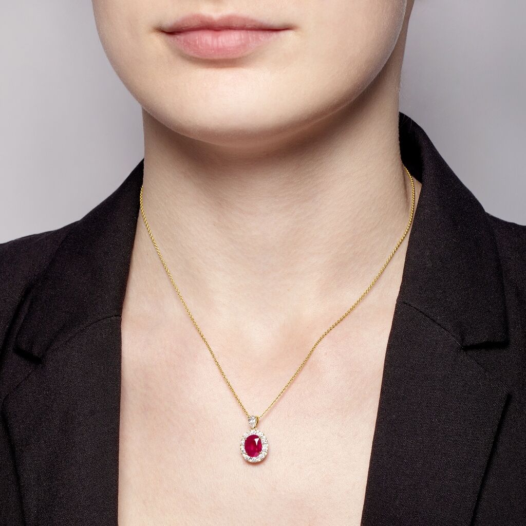 Brogle Selection Kette mit Rubinanhänger Brogle Selection Kette mit Rubinanhänger