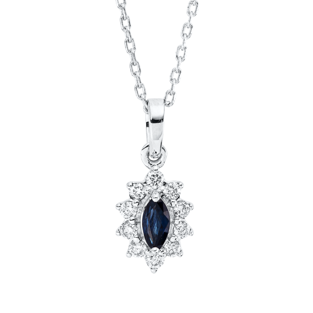 Brogle Classic necklace with sapphire pendant Brogle Classic necklace with sapphire pendant