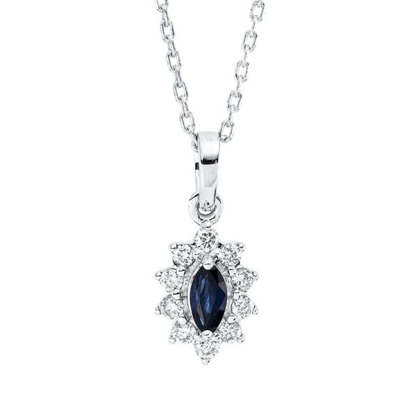 Brogle Classic necklace with sapphire pendant Brogle Classic necklace with sapphire pendant