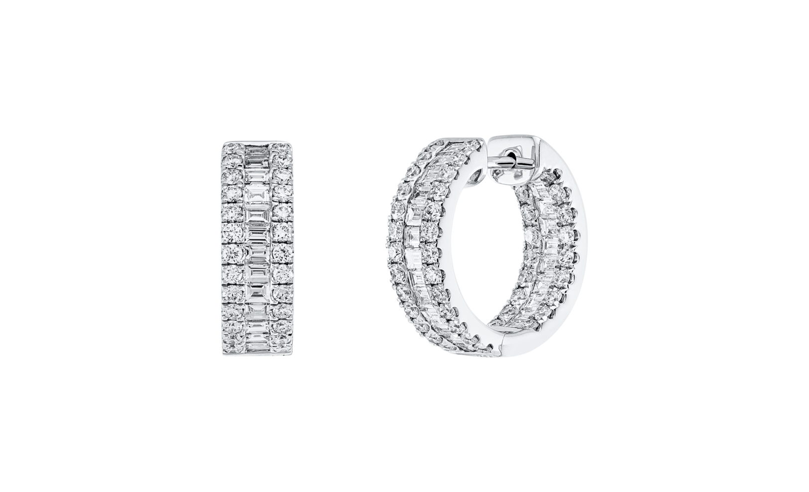 Brogle Selection diamond hoop earrings