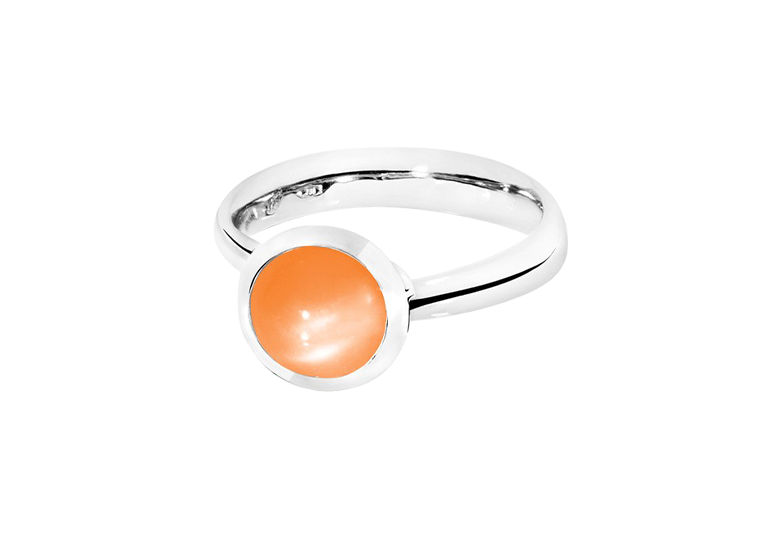 Tamara Comolli Bouton orangefarbener Mondstein S Ring