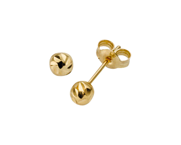 Brogle Classic gold ear studs beads diamanté 4mm Brogle Classic gold ear studs beads diamanté 4mm