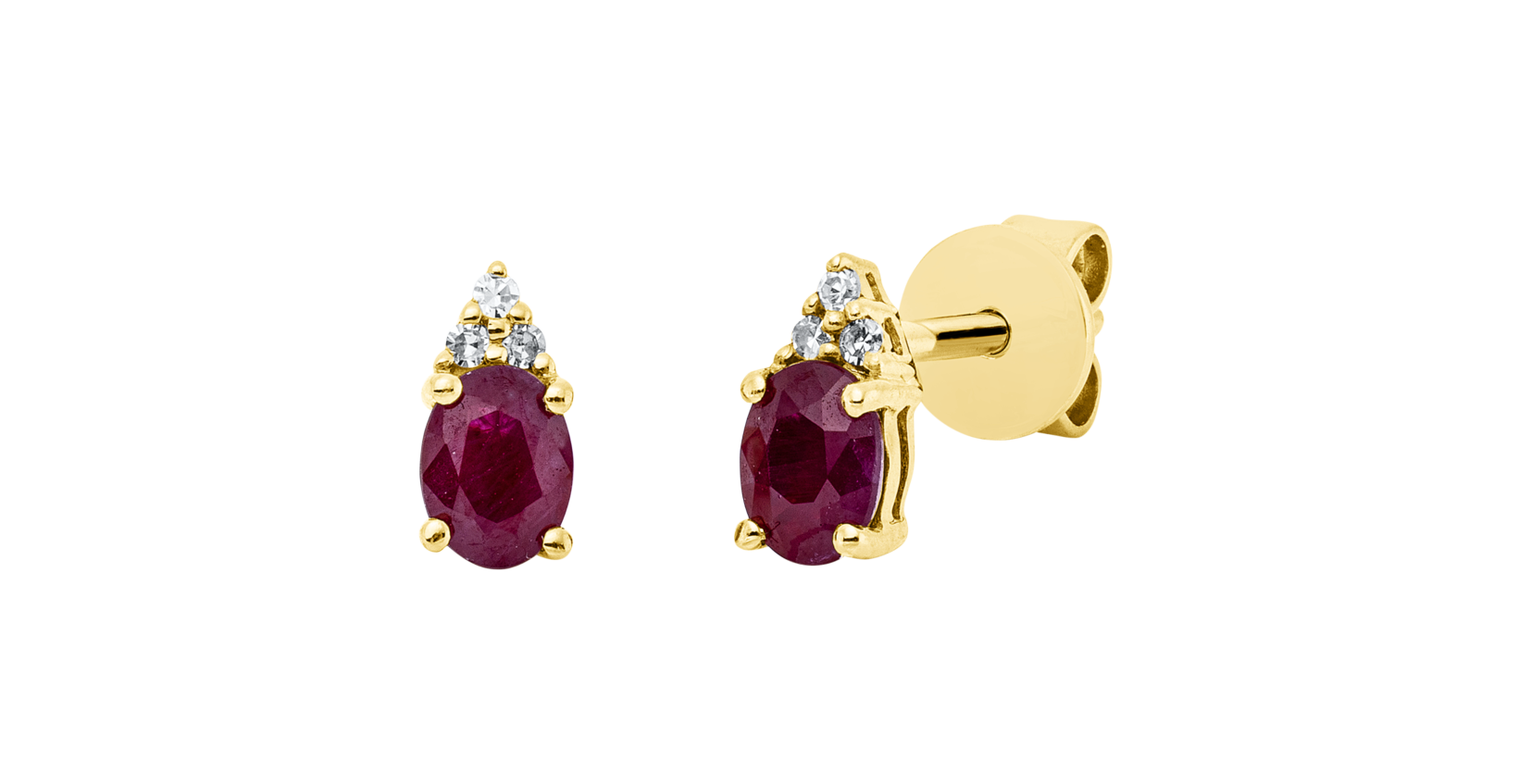 Brogle Classic ruby stud earrings
