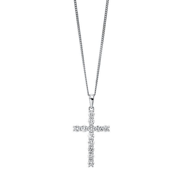 Brogle Classic Kette mit Diamantkreuz Brogle Classic Kette mit Diamantkreuz
