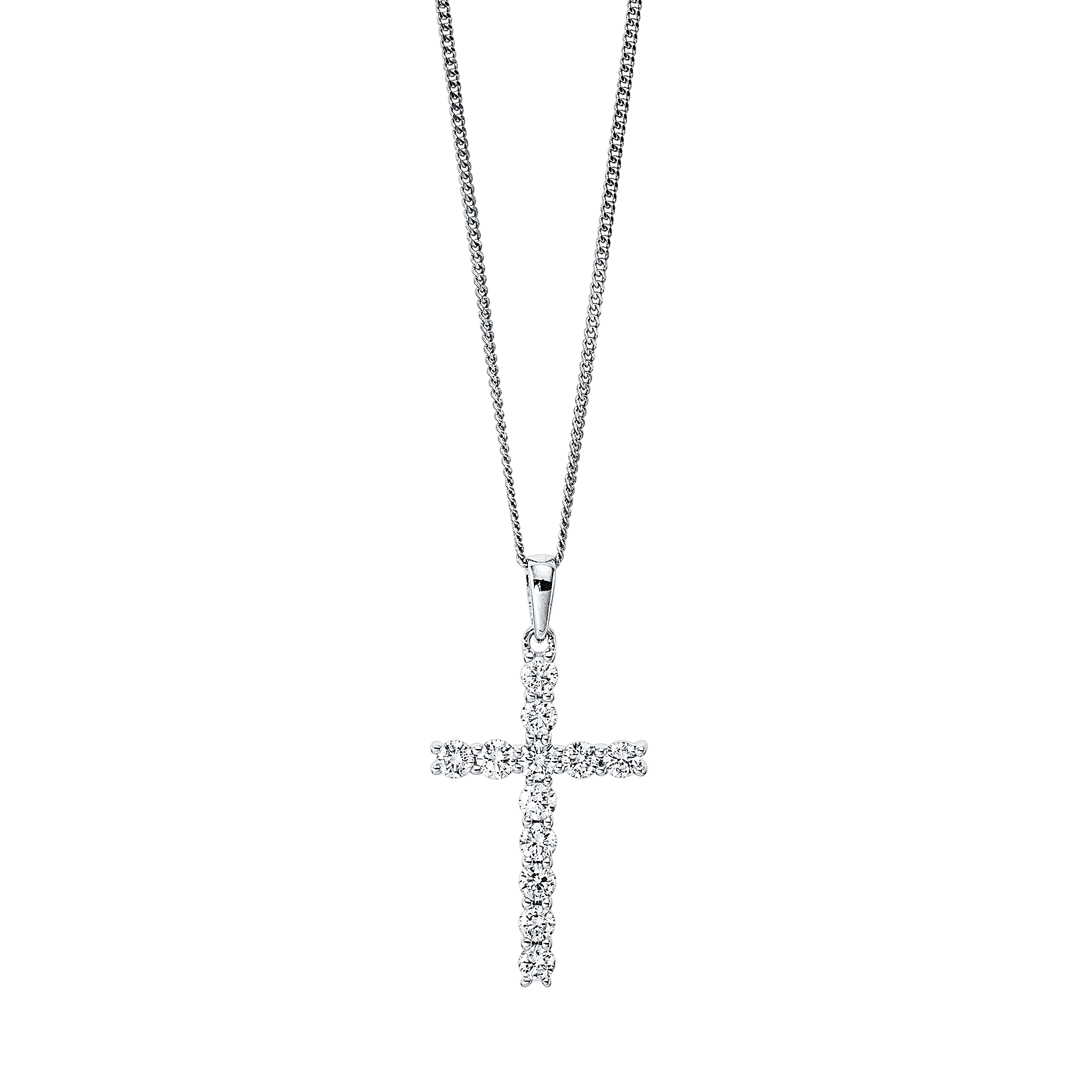 Brogle Classic Kette mit Diamantkreuz Brogle Classic Kette mit Diamantkreuz