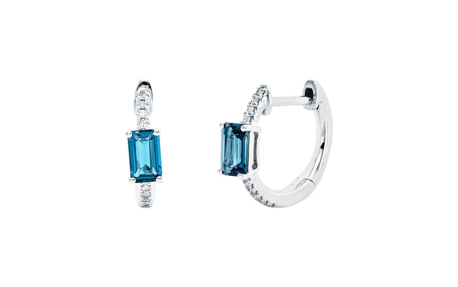 Brogle Classic London topaz hoop earrings Brogle Classic London topaz hoop earrings