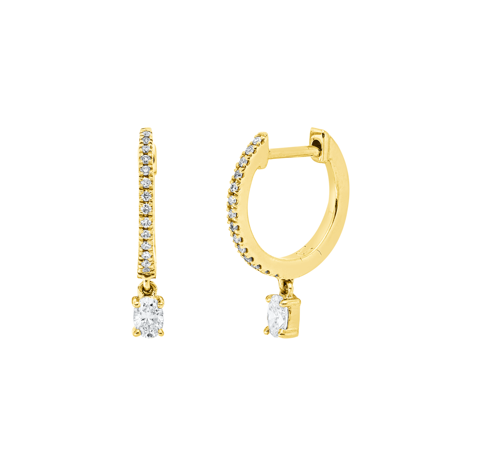 Brogle Classic diamond hoop earrings Brogle Classic diamond hoop earrings