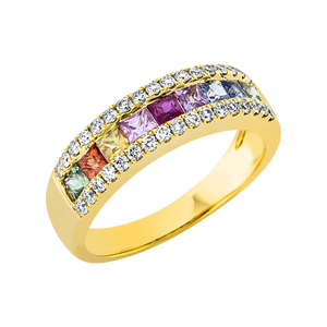 Brogle Selection Rainbow sapphire ring