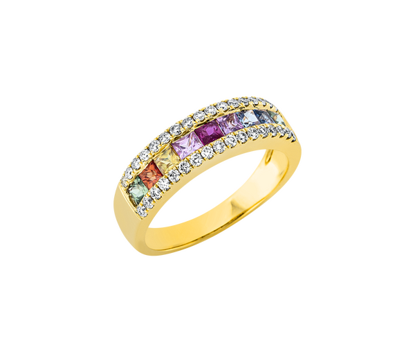 Brogle Selection Rainbow sapphire ring