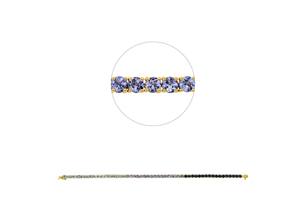 Brogle Selection colored stone bracelet