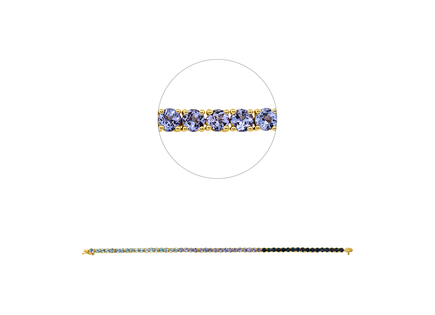 Brogle Selection colored stone bracelet Brogle Selection colored stone bracelet
