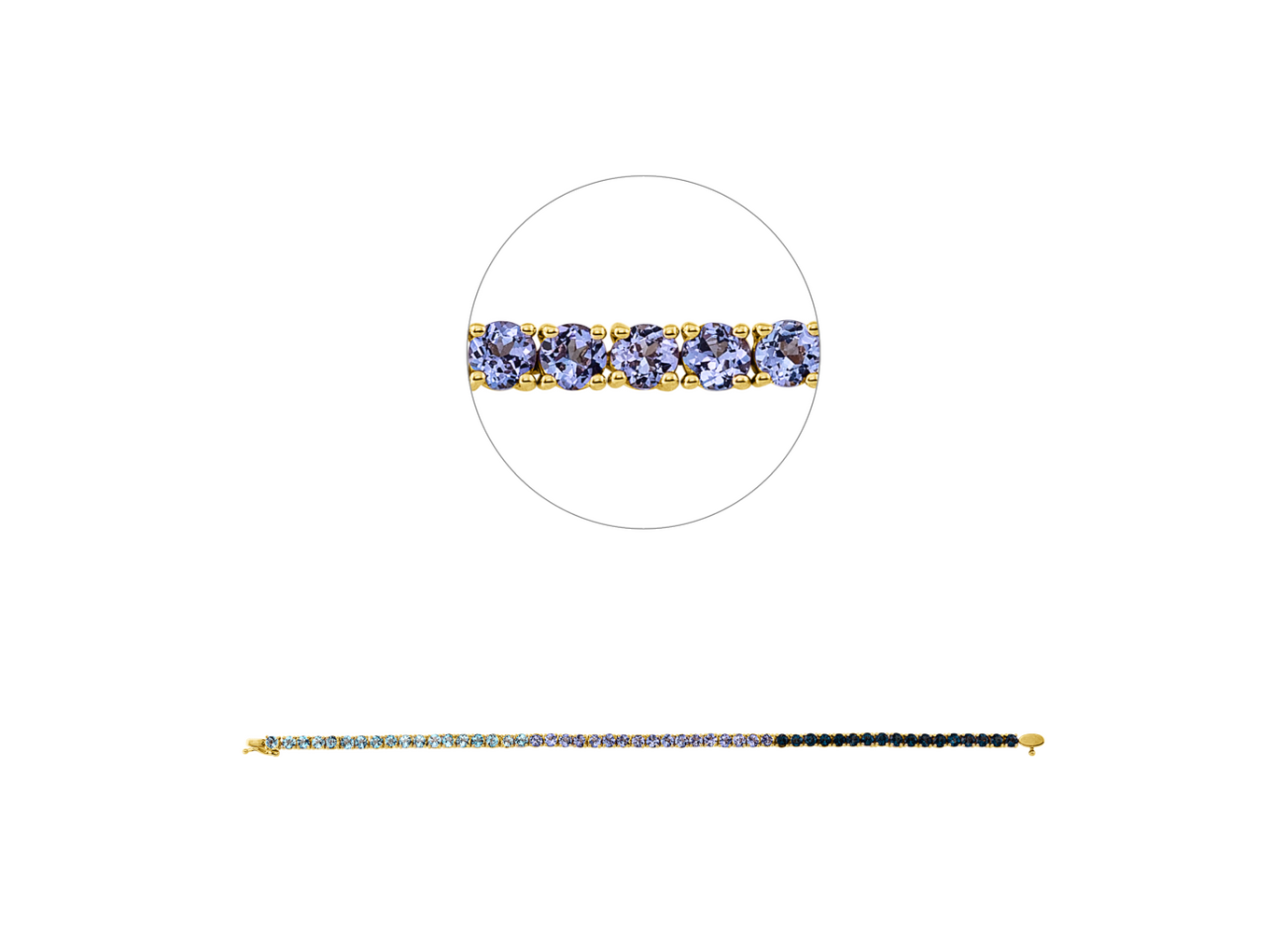 Brogle Selection colored stone bracelet Brogle Selection colored stone bracelet