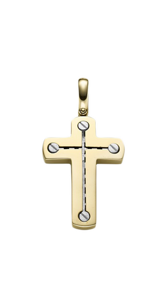 Brogle Classic bicolor cross pendant in gold Brogle Classic bicolor cross pendant in gold