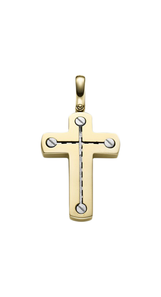 Brogle Classic Bicolor Kreuzanhänger aus Gold Brogle Classic Bicolor Kreuzanhänger aus Gold