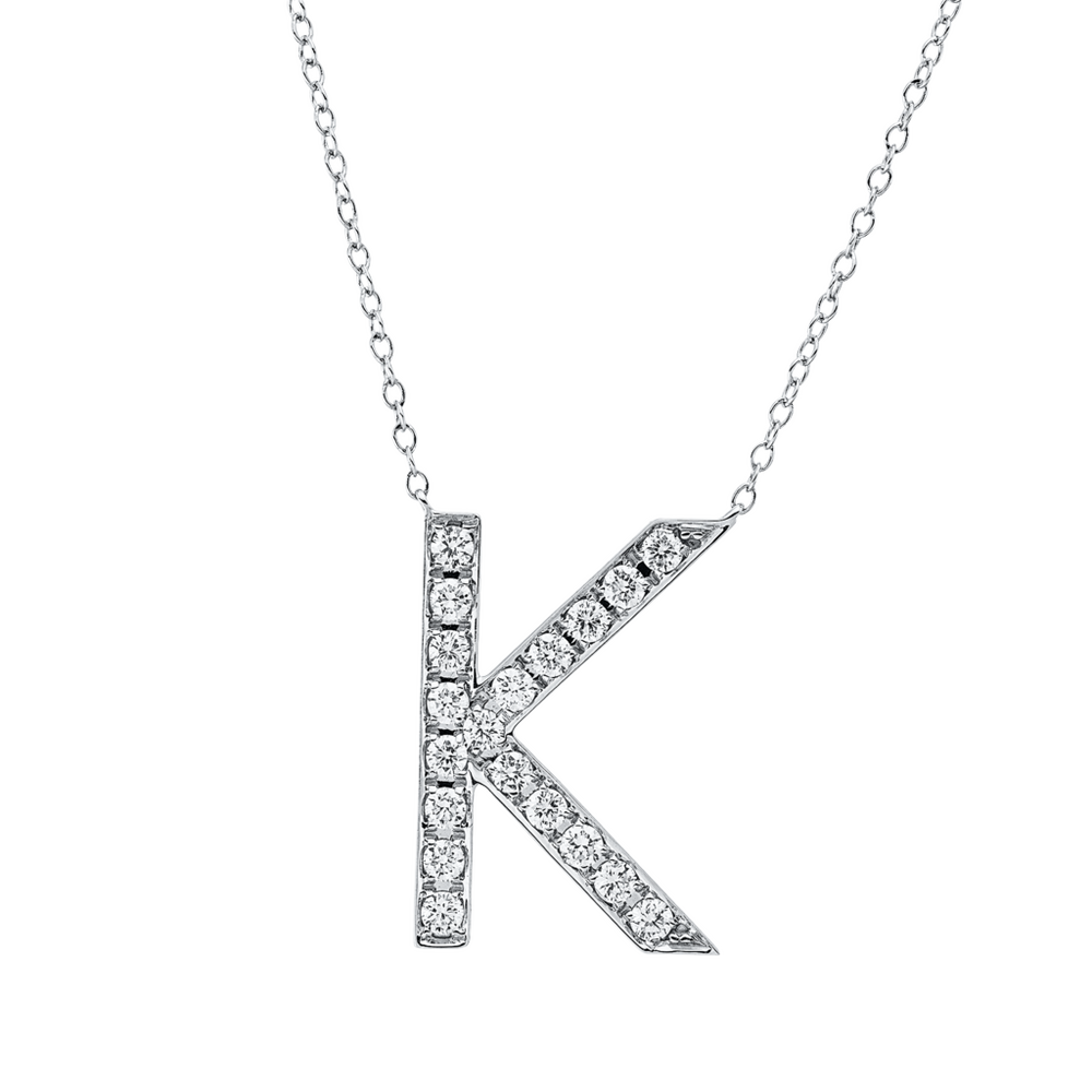 Brogle Classic Kette mit Diamantbuchstaben K