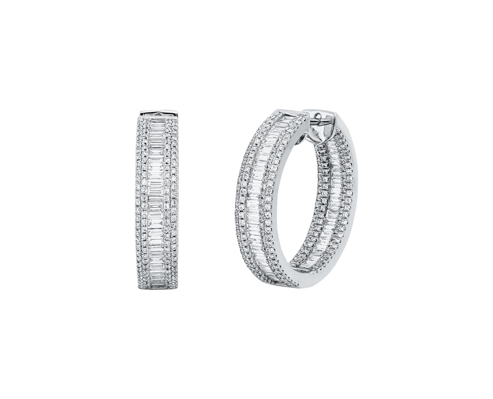 Brogle Selection diamond hoop earrings Brogle Selection diamond hoop earrings