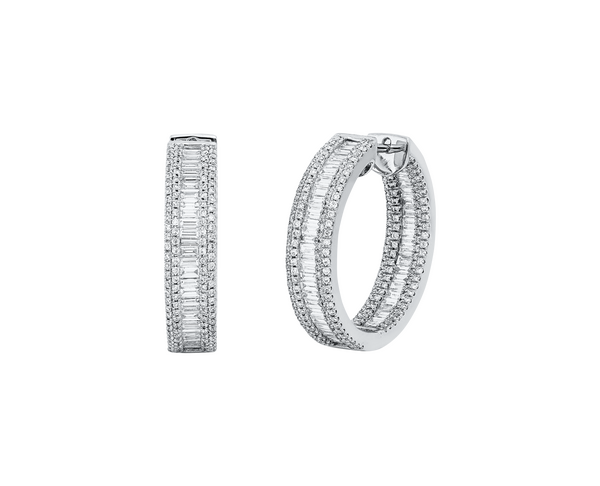 Brogle Selection diamond hoop earrings Brogle Selection diamond hoop earrings