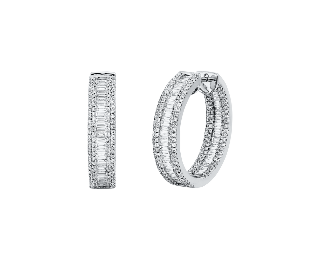 Brogle Selection diamond hoop earrings Brogle Selection diamond hoop earrings