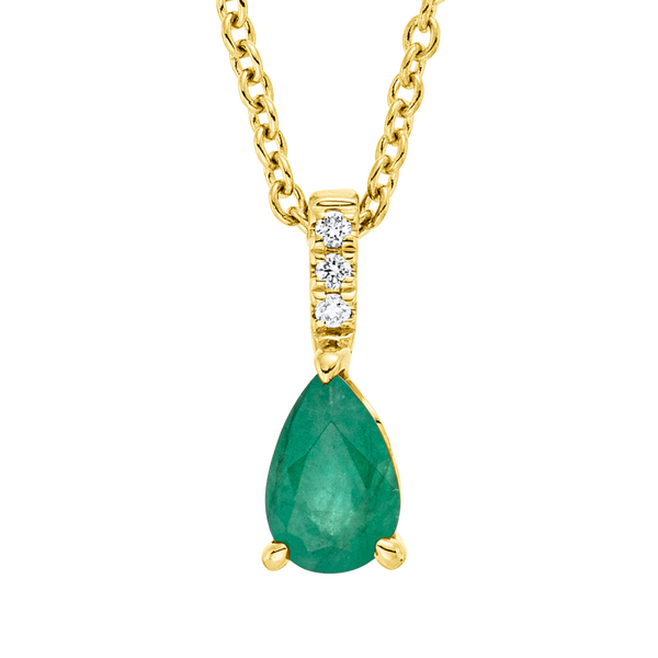 Brogle Classic necklace with emerald pendant