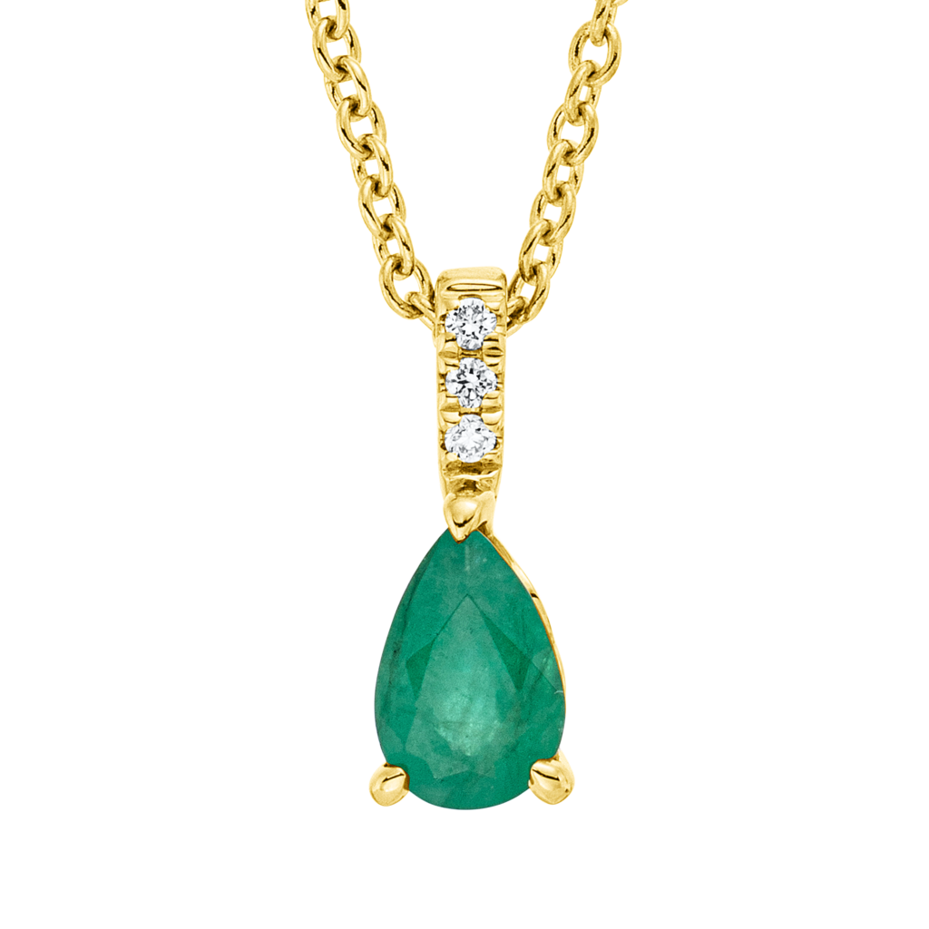 Brogle Classic necklace with emerald pendant Brogle Classic necklace with emerald pendant