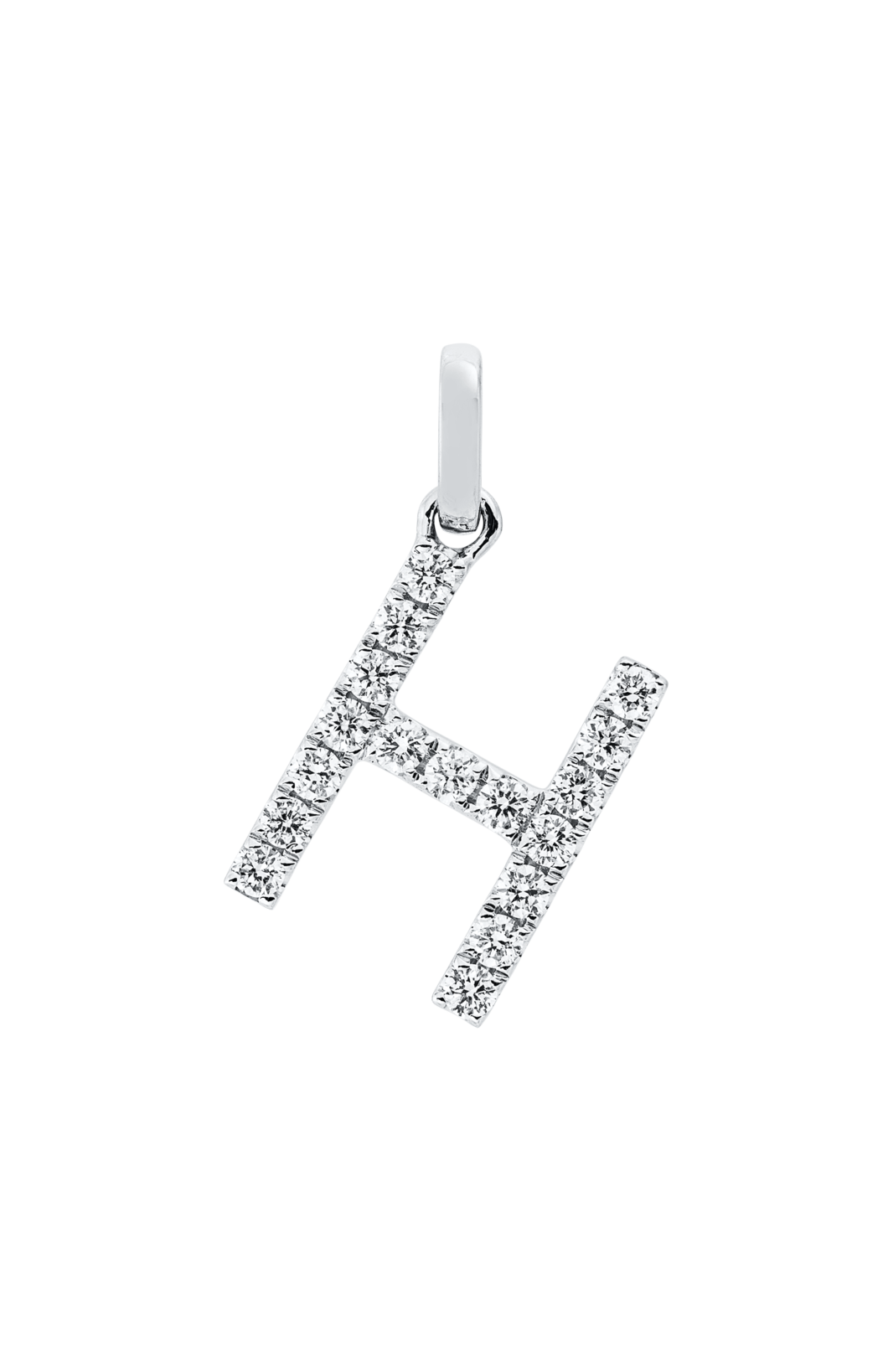 Brogle Classic letter pendant H with diamonds