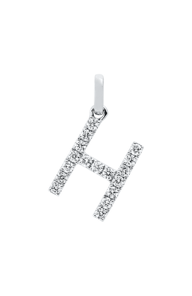 Brogle Classic letter pendant H with diamonds Brogle Classic letter pendant H with diamonds