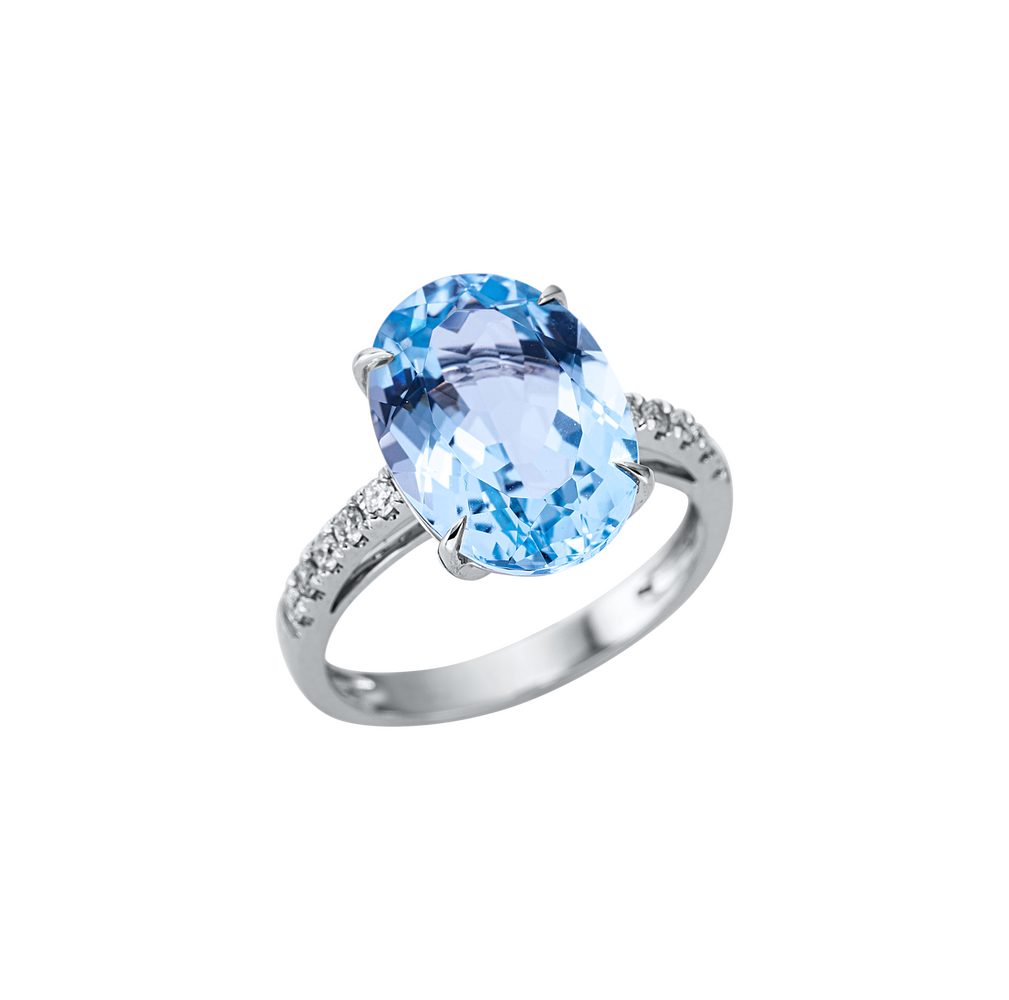 Brogle Classic Sky topaz ring