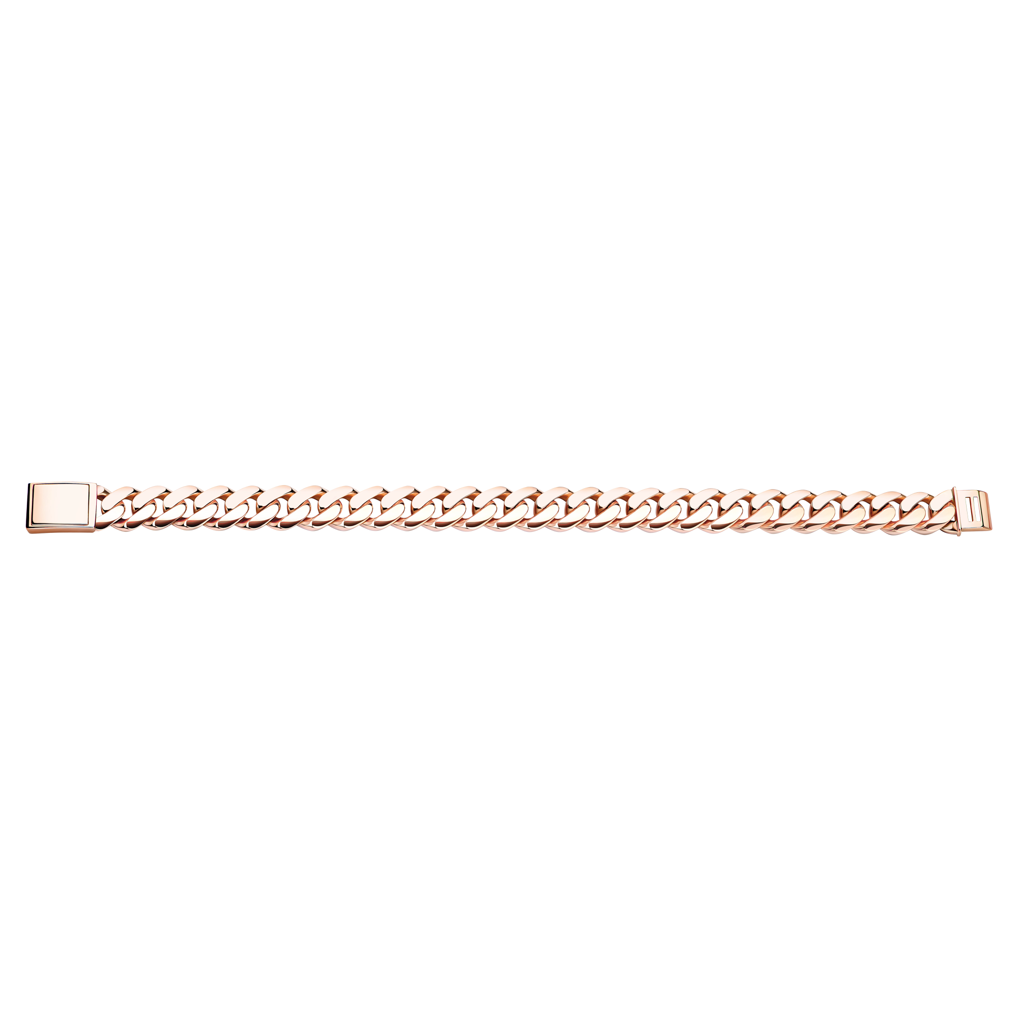 Emil Kraus Cuban Link oval diamond-plated curb chain bracelet, 10mm Emil Kraus Cuban Link oval diamond-plated curb chain bracelet, 10mm