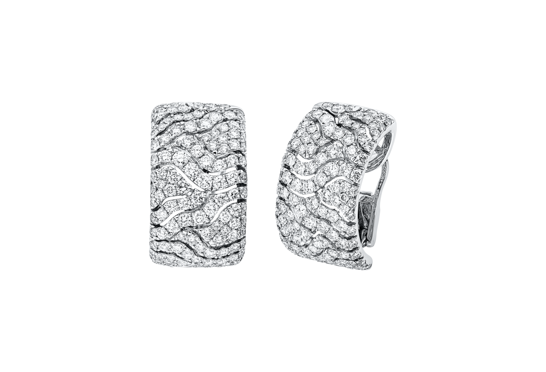 Brogle Selection diamond hoop earrings Brogle Selection diamond hoop earrings