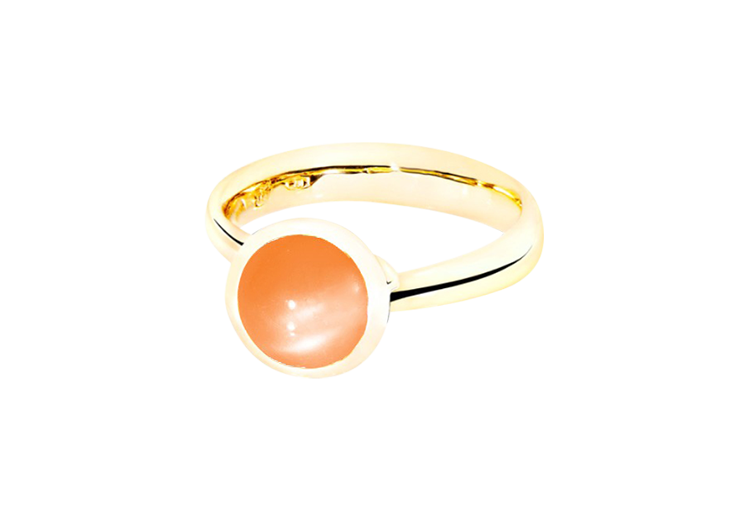 Tamara Comolli Bouton orangefarbener Mondstein S Ring