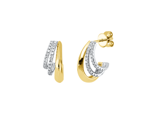 Brogle Classic Bicolor Diamantohrstecker