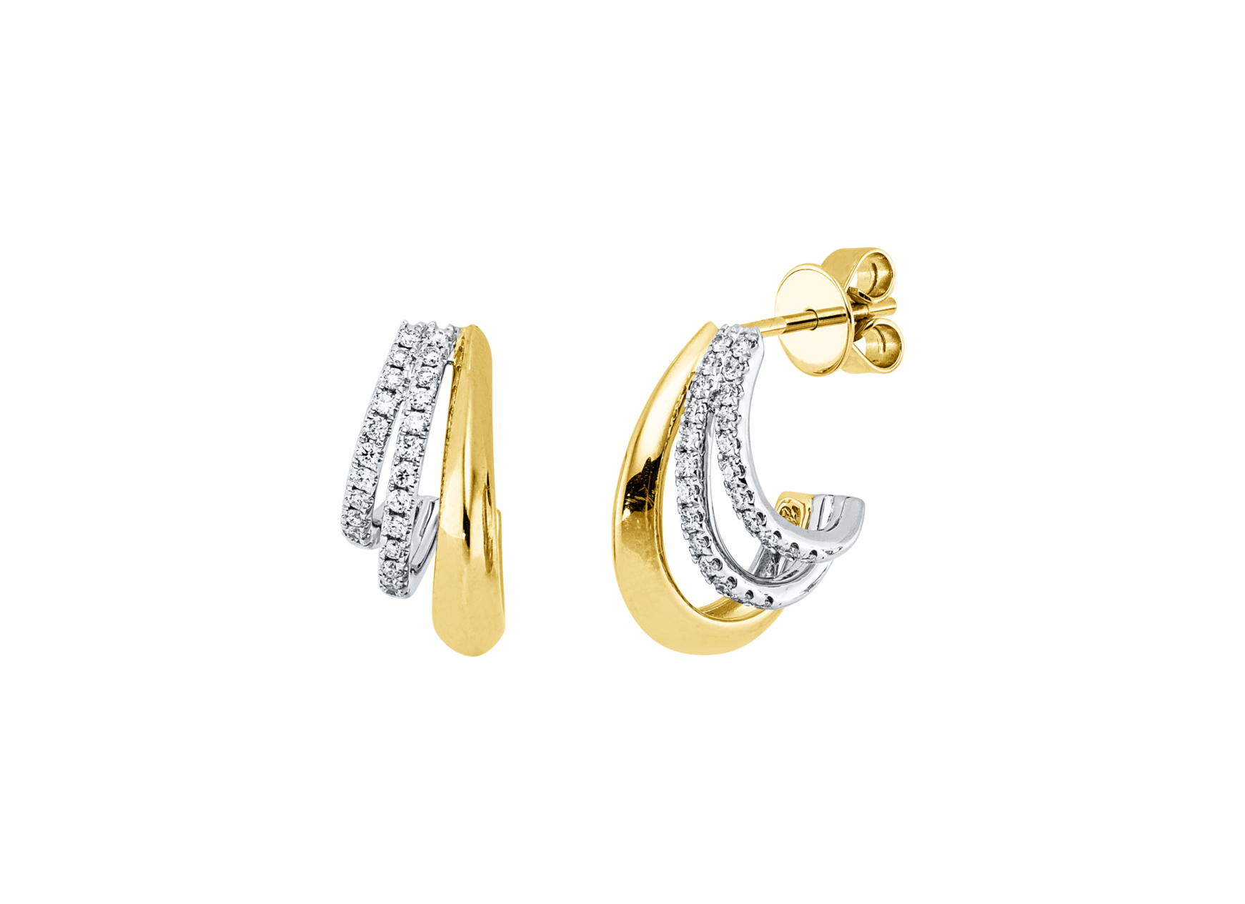 Brogle Classic Bicolor Diamantohrstecker Brogle Classic Bicolor Diamantohrstecker