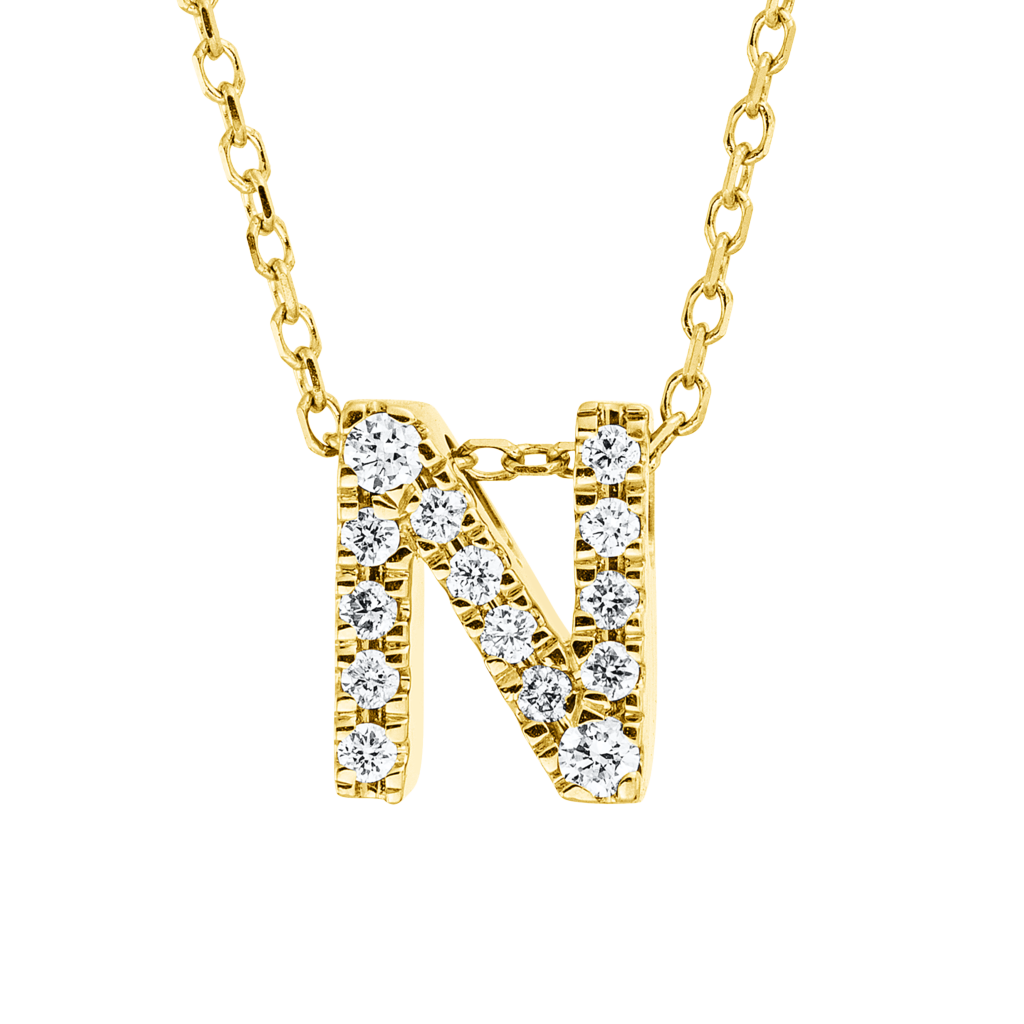 Brogle Classic Kette mit Diamantbuchstaben N