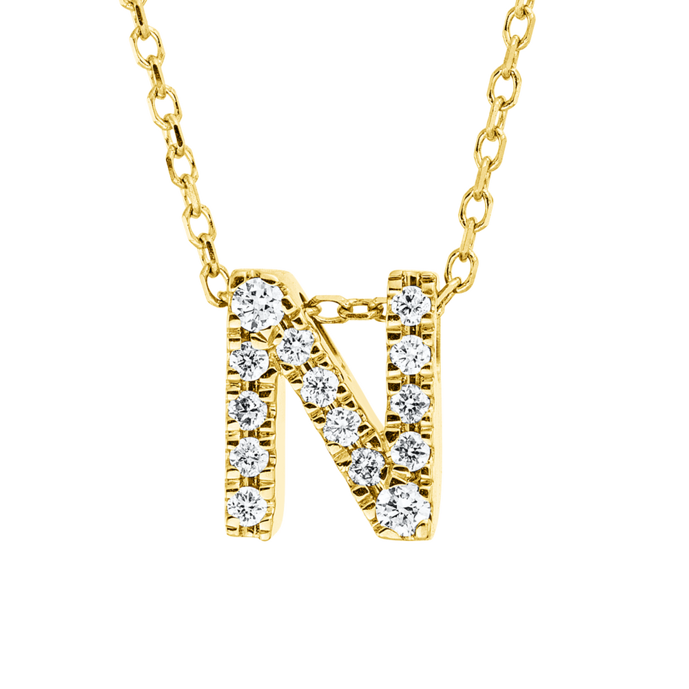 Brogle Classic Kette mit Diamantbuchstaben N