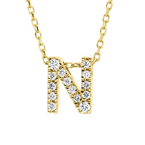 Brogle Classic Kette mit Diamantbuchstaben N