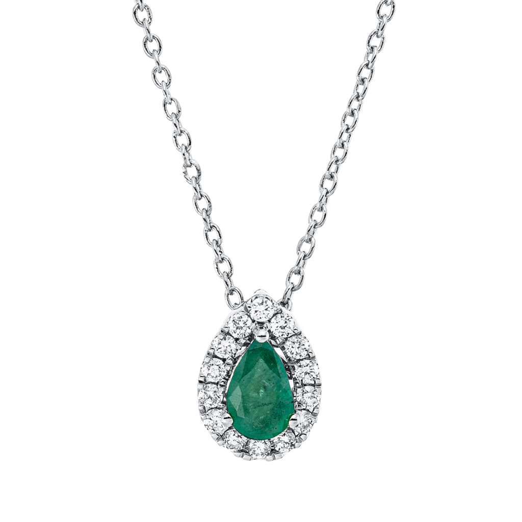 Brogle Classic necklace with emerald pendant Brogle Classic necklace with emerald pendant
