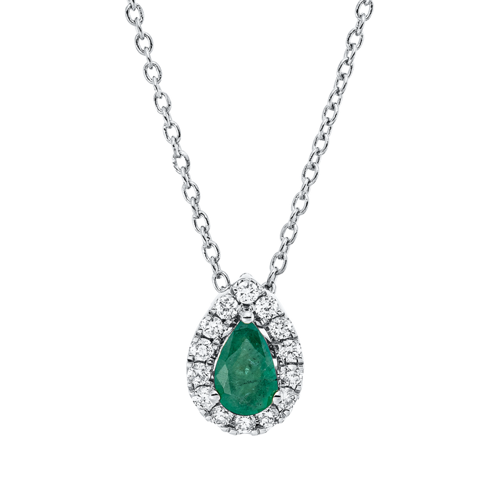 Brogle Classic necklace with emerald pendant Brogle Classic necklace with emerald pendant