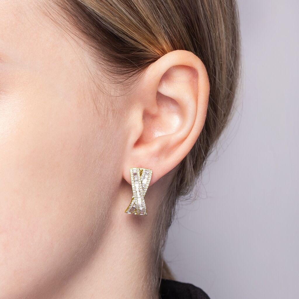 Brogle Selection diamond hoop earrings Brogle Selection diamond hoop earrings