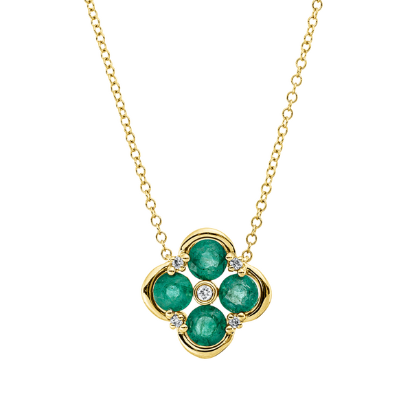 Brogle Classic Kette mit Smaragdanhänger