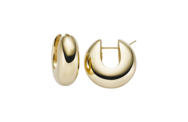 Brogle Classic gold hoop earrings 10mm Brogle Classic gold hoop earrings 10mm